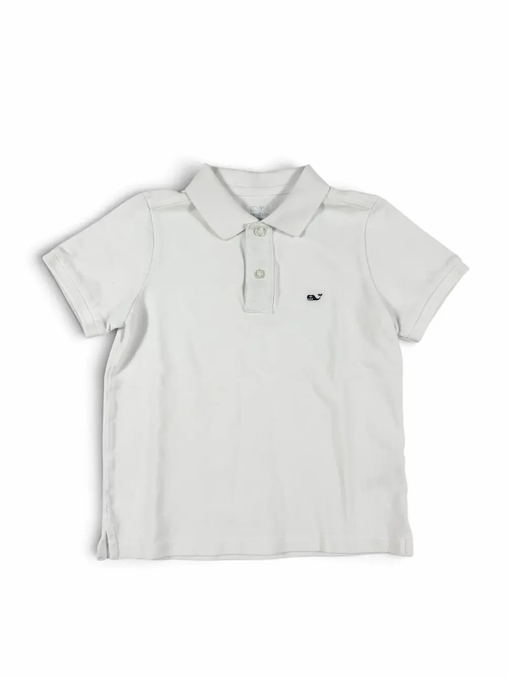 Vineyard Vines Boys Heritage Pique Polo Shirt White Whale Logo Size 6